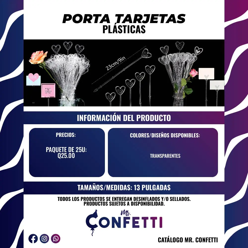 Portatarjetas Plásticas Transparentes