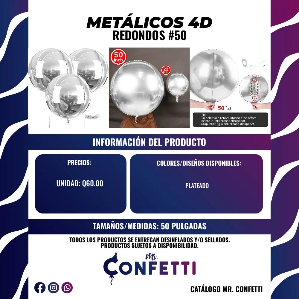 Metálicos 4D Redondos #50