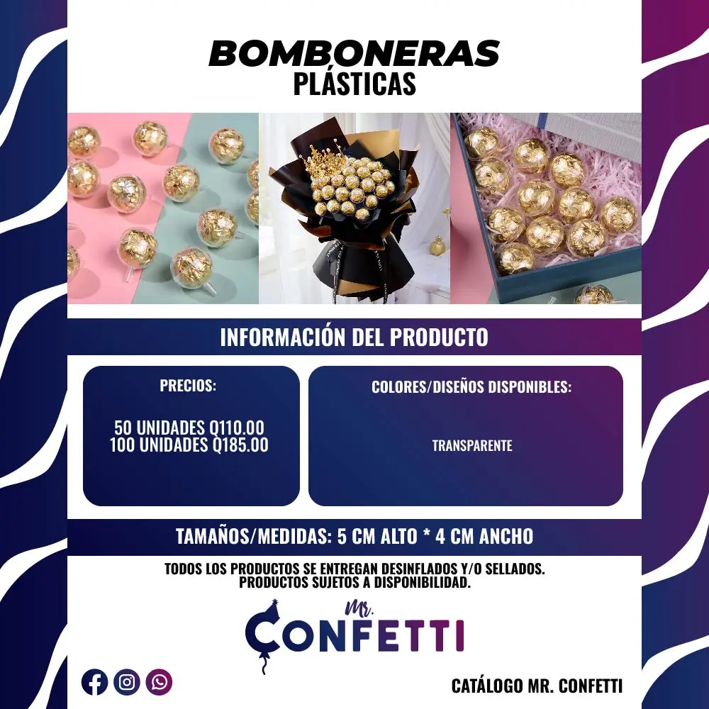 Bomboneras Plásticas
