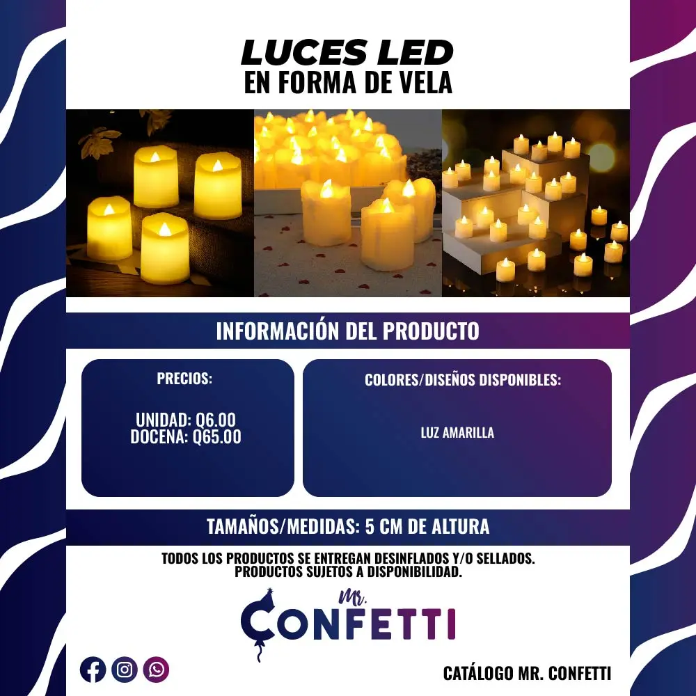 Velas Led Cálidas