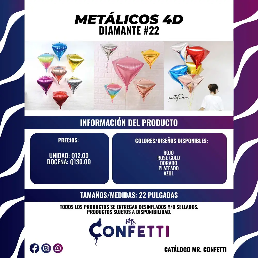 Metálicos 4D Diamante #22