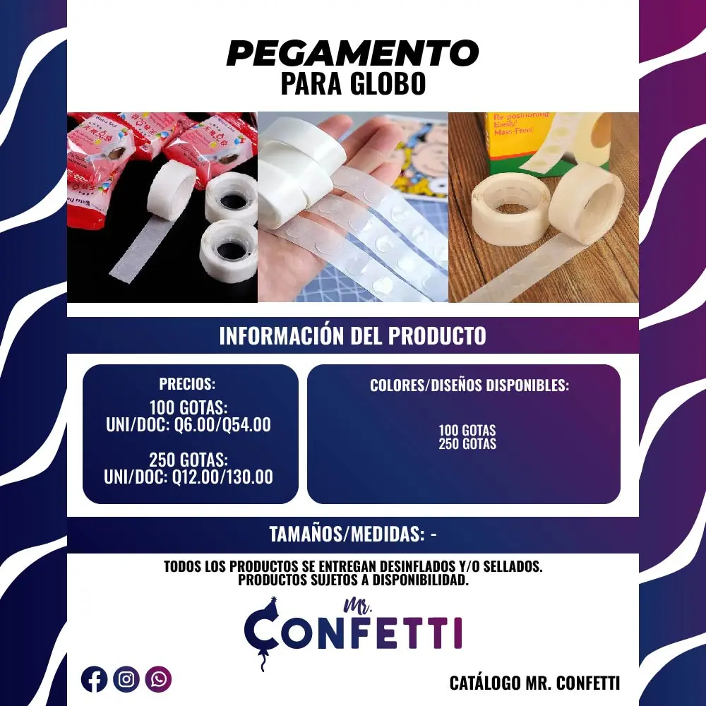 Pegamento para globos