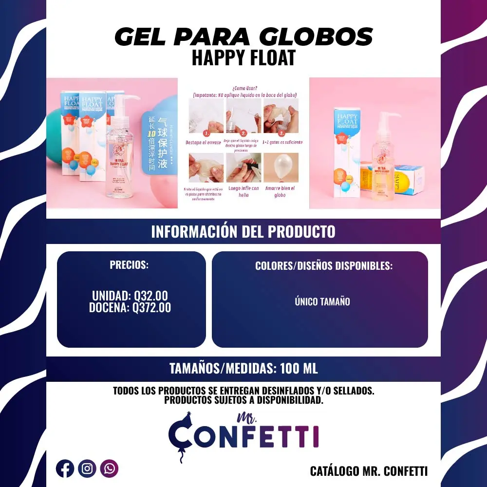 Gel para globos Happy Float