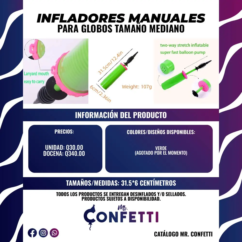 Inflador Manual Mediano