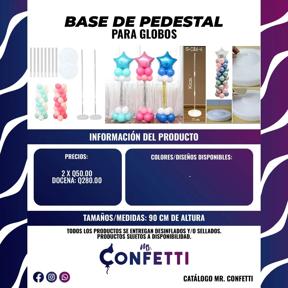 Base de Pedestal Plástica