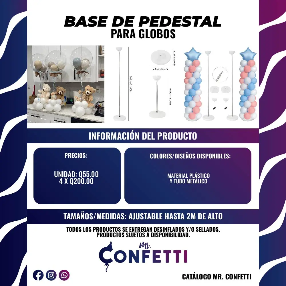 Base de Pedestal Metálica