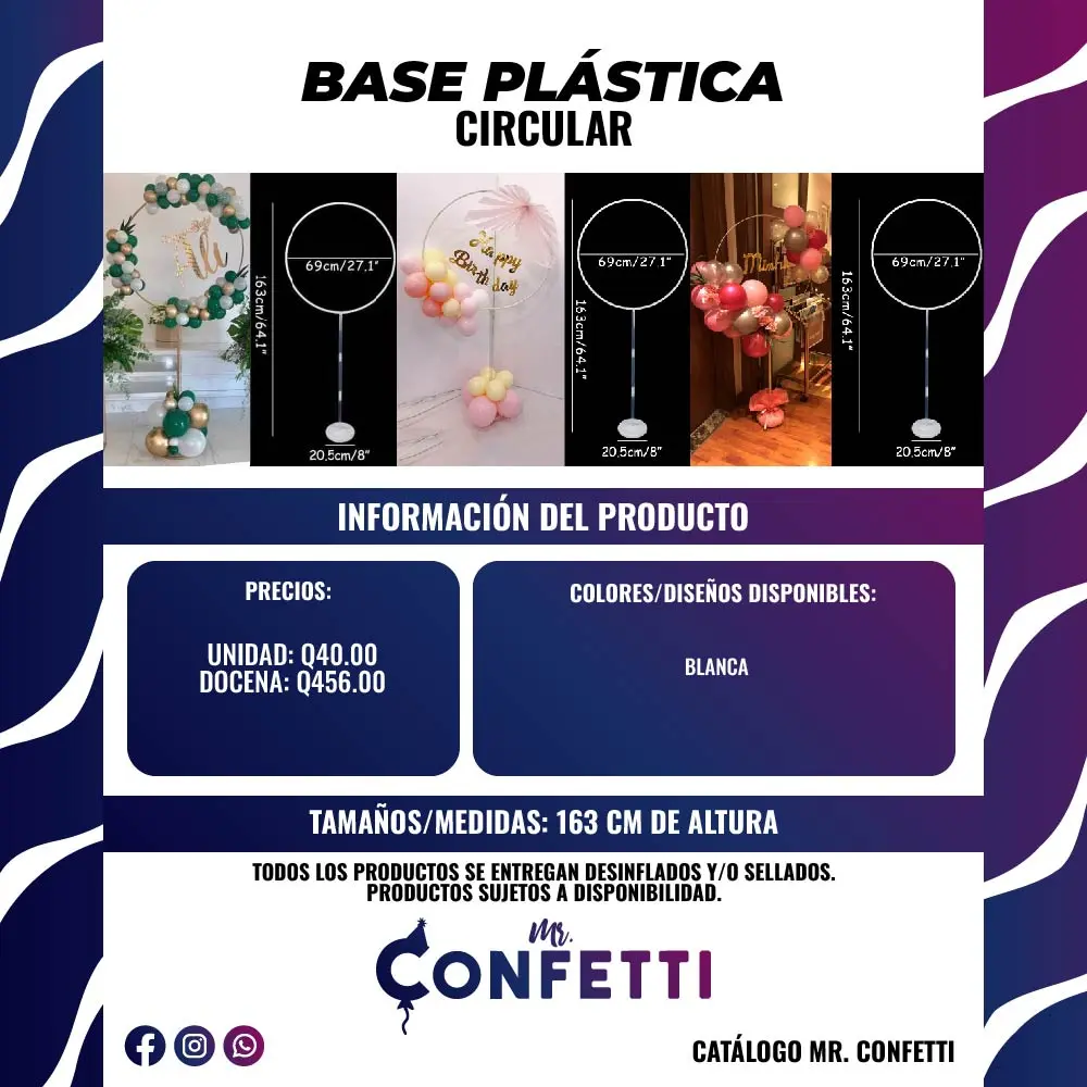 Base Circular Plástica