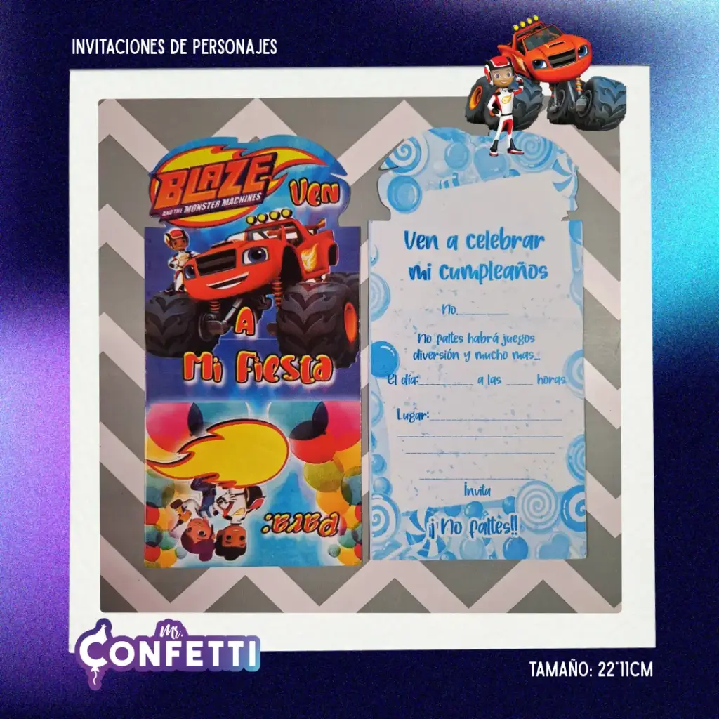 Invitación de personajes 10U Blaze