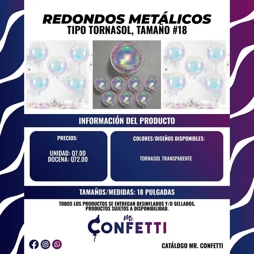 Metálicos Redondos #18 Tornasol