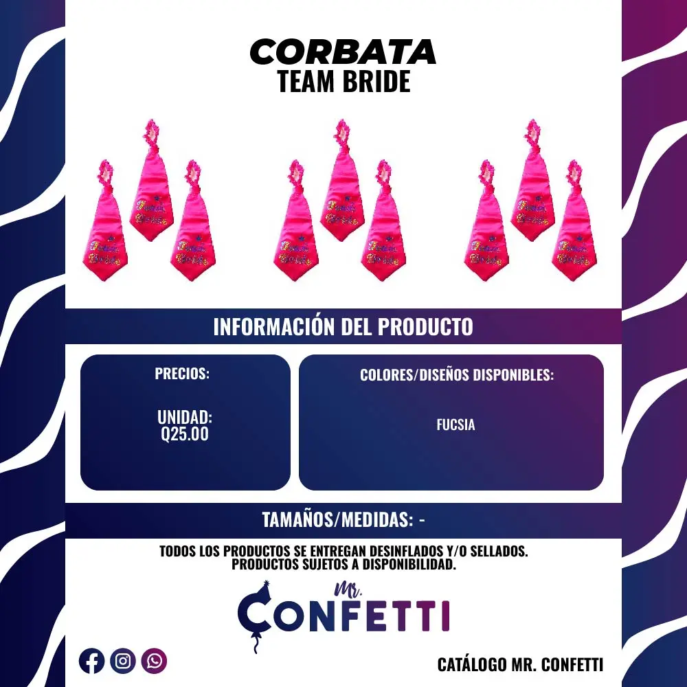 Corbata Team Bride