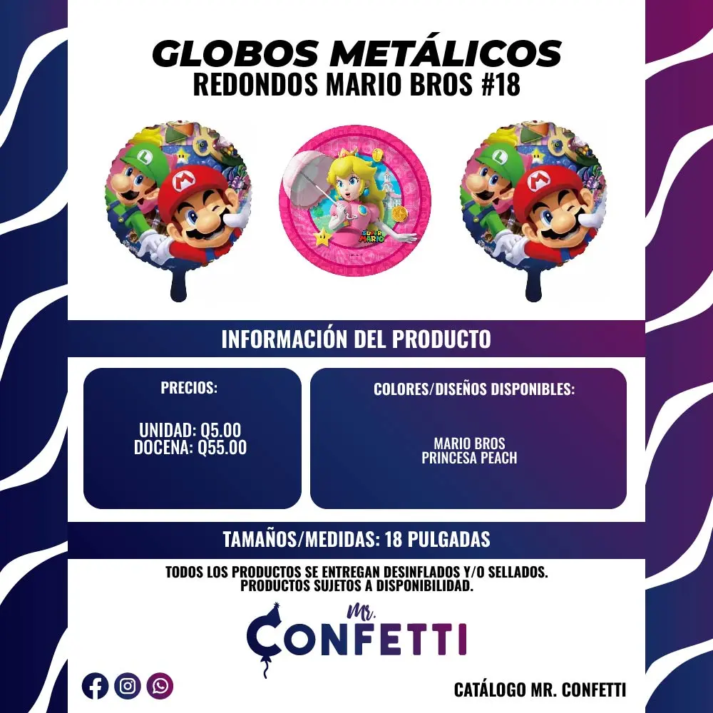 Metálicos #18 Mario Bross y Princesa Peach