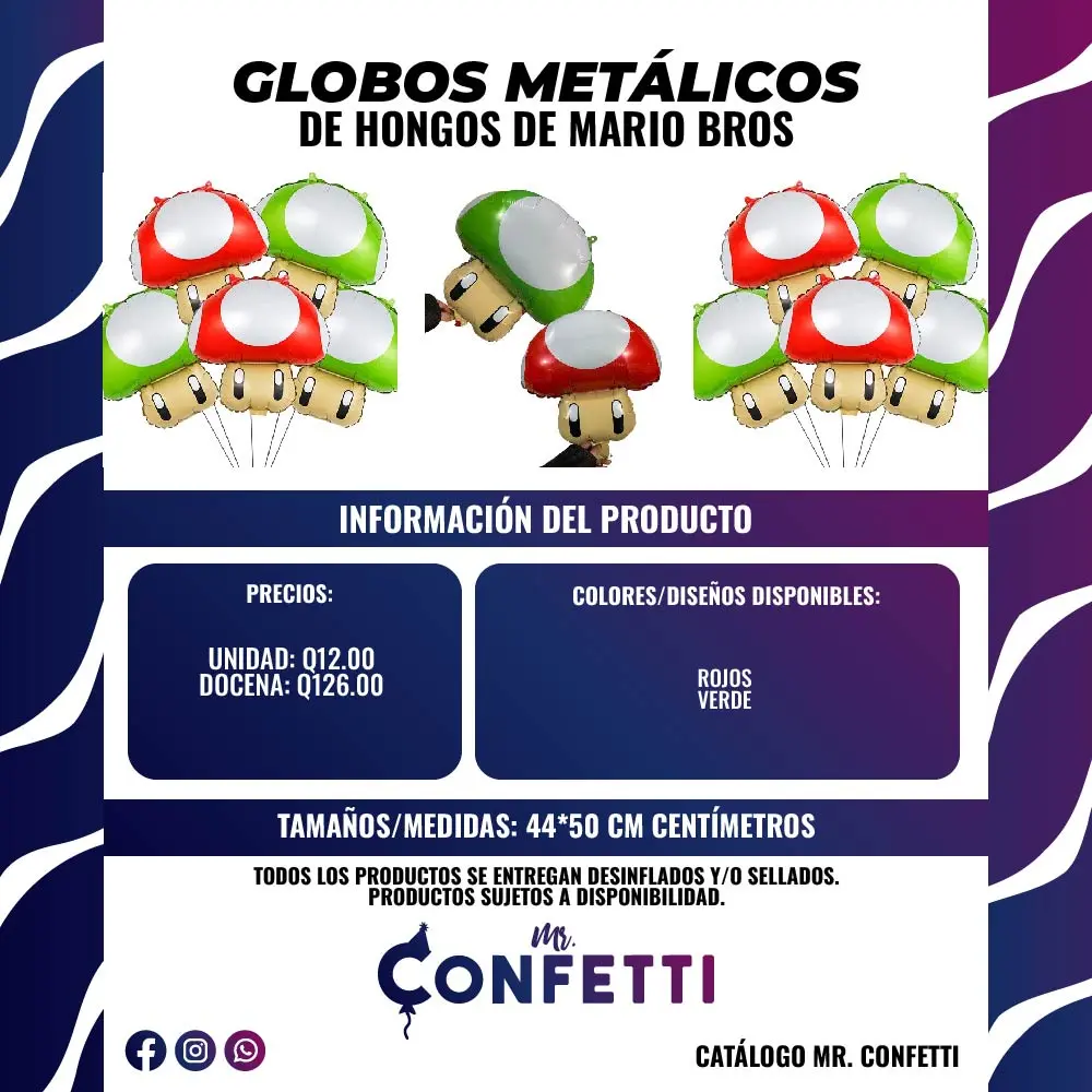 Metálicos de Hongos de Mario Bross