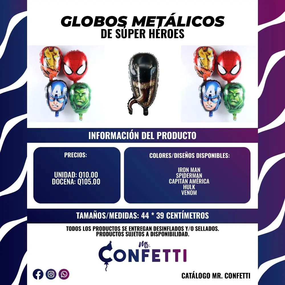 Metálicos de Cabeza de Súper héroes