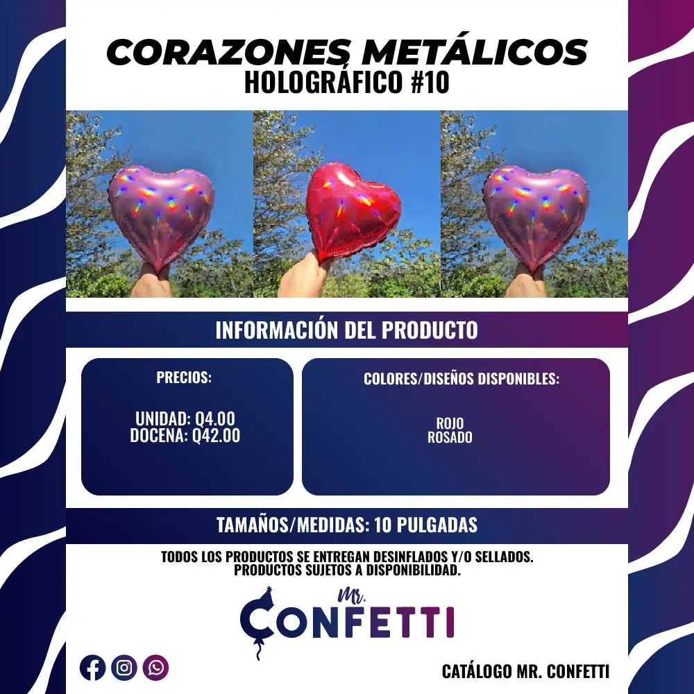 Metálicos de Corazón #10 Tornasol