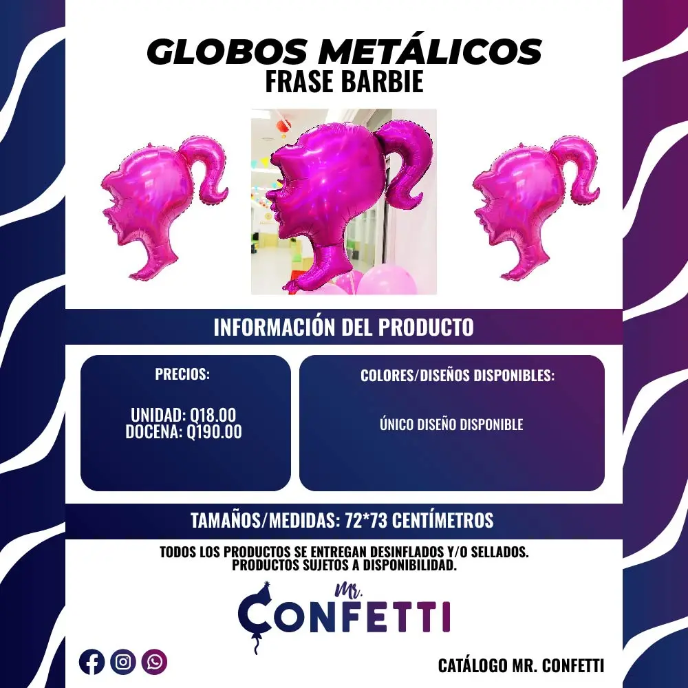 Metálico Silueta Barbie