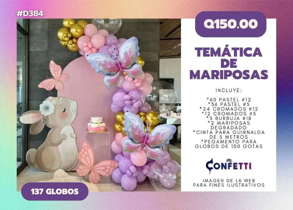 Set de Guirnalda Mariposas #D384