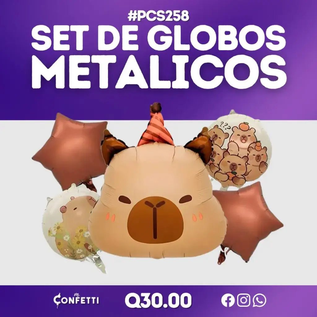 Set de 5 PCS Capibara #PCS258