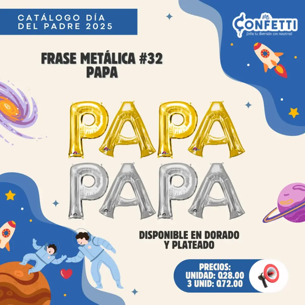 Frase Metálica #32 PAPÁ