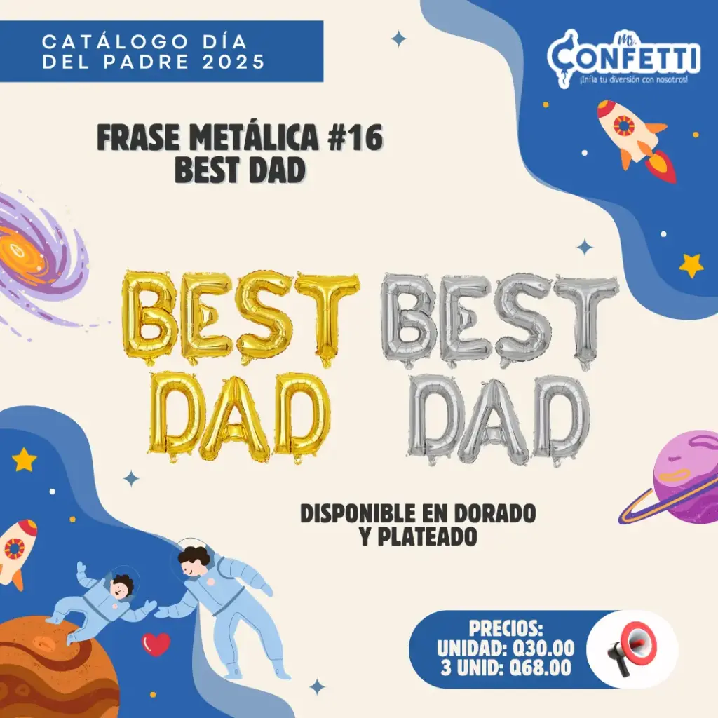 Frase Metálica #16 BEST DAD
