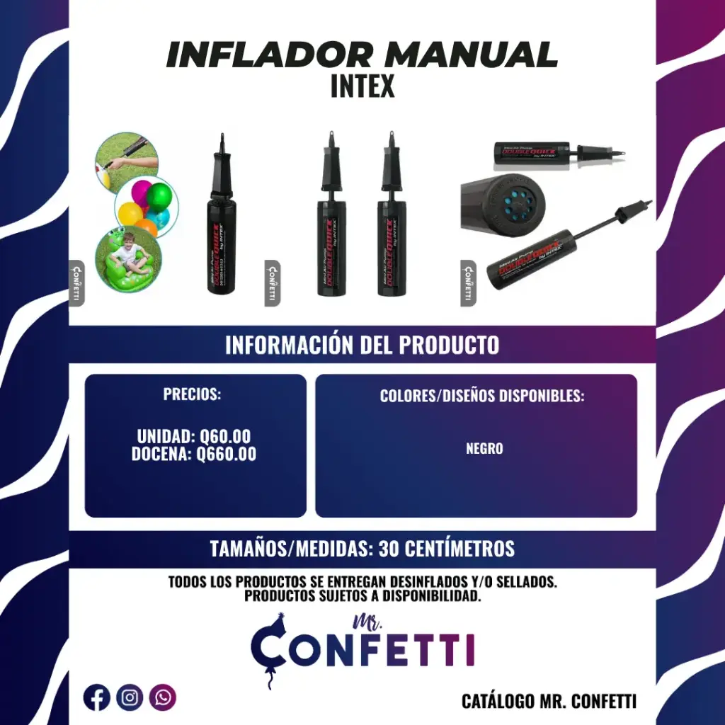 Inflador Manual Intex