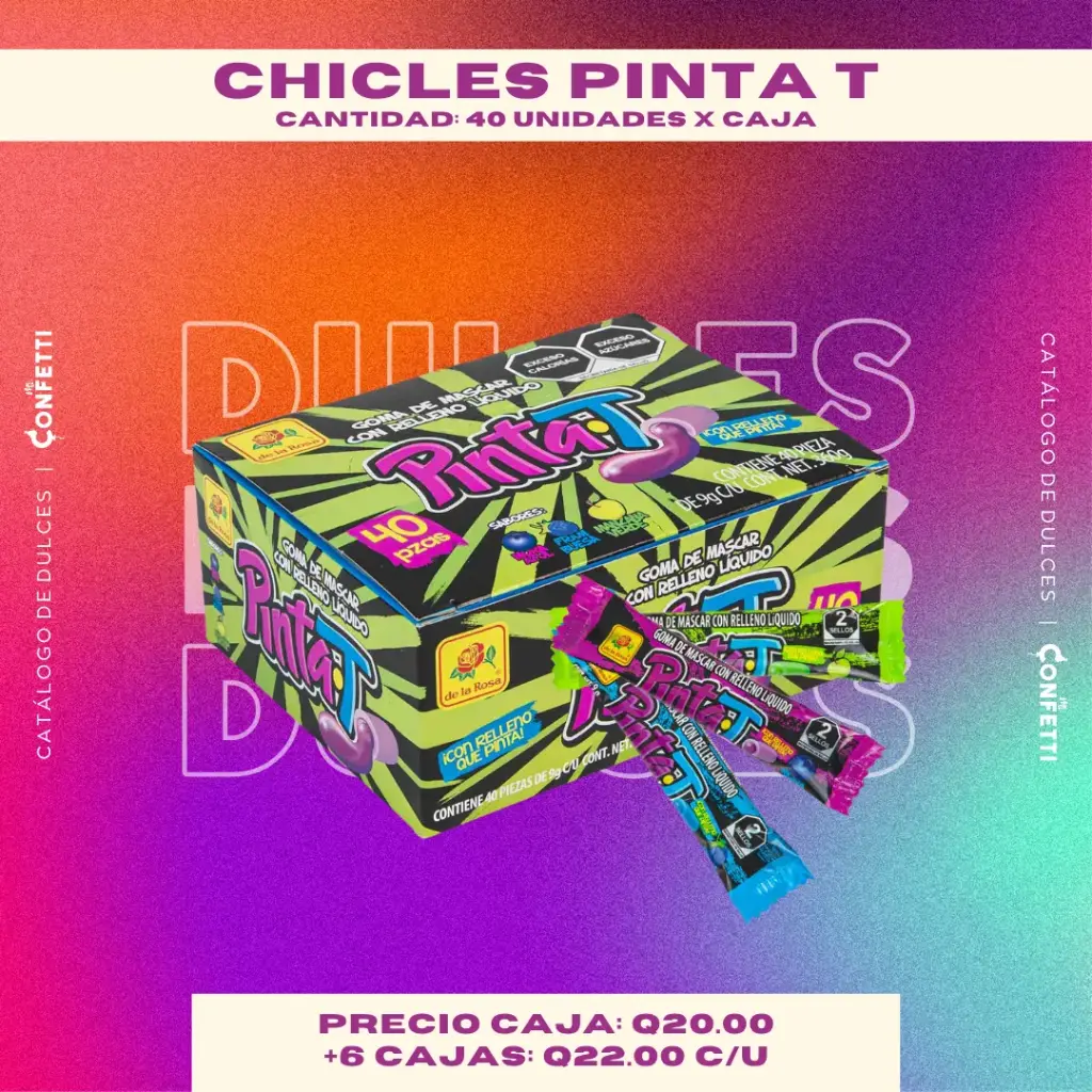 Caja de Chicles Pinta T 40U.