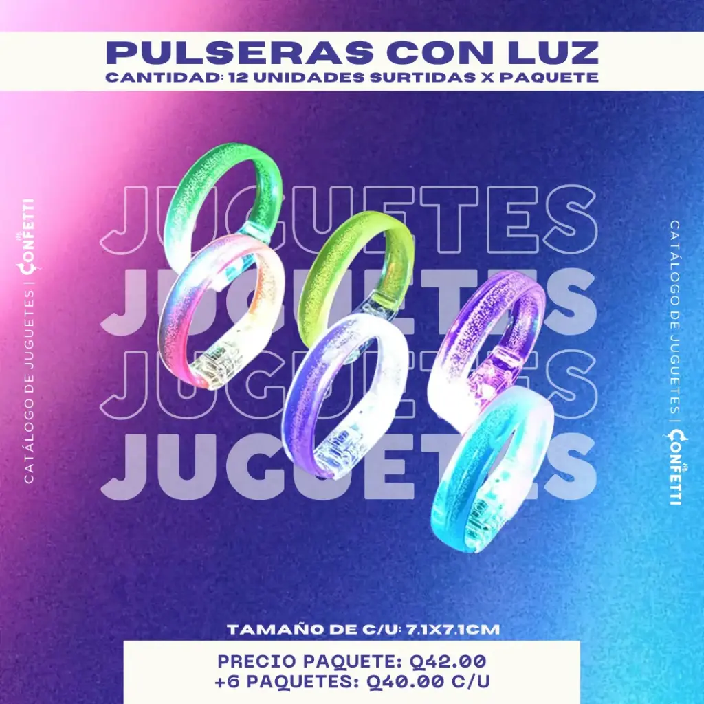 Pulseras con Luz 12U.