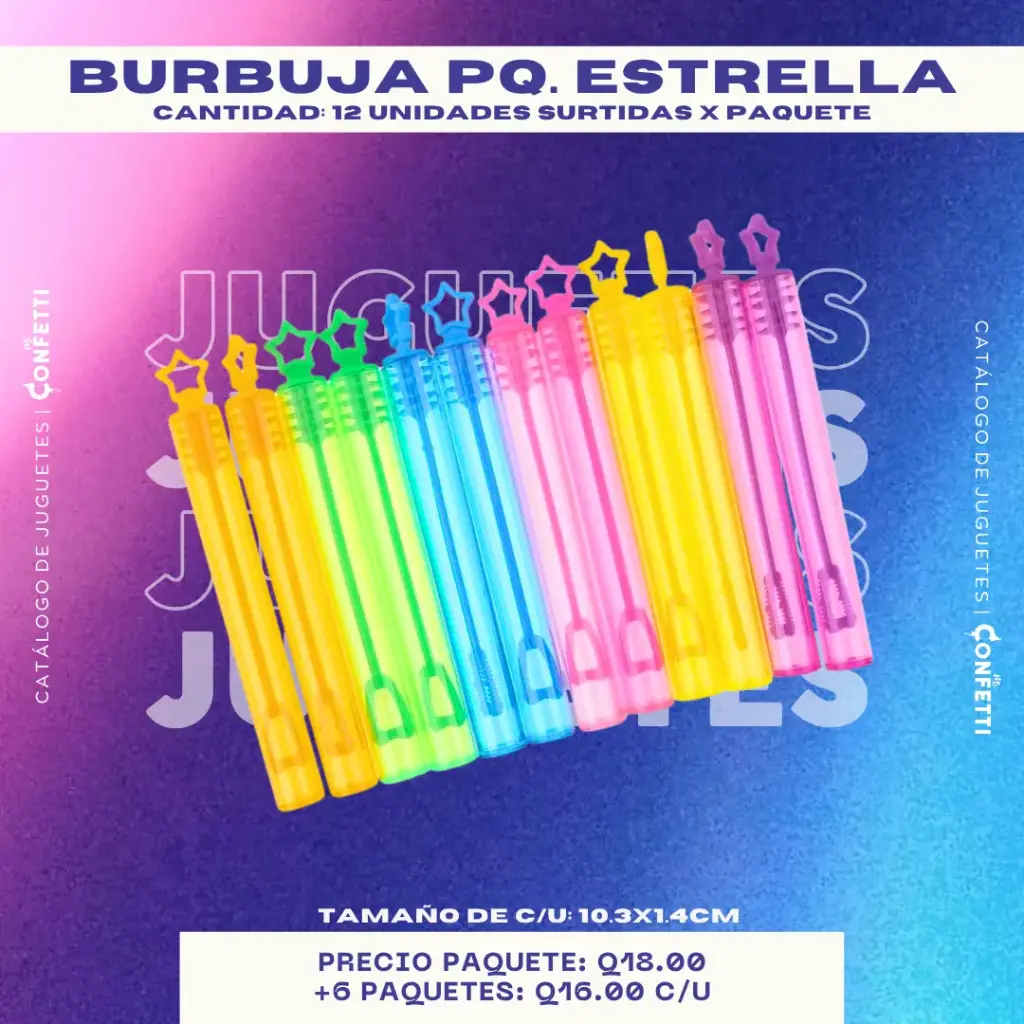 Burbuja pequeña diseño Estrella 12U.