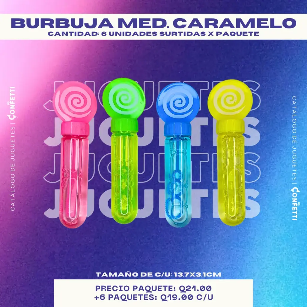 Burbujas medianas diseño Caramelos