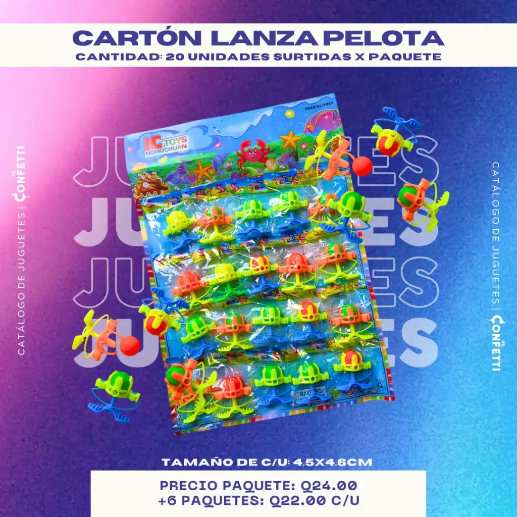 Cartón Lanza Pelota 20U.