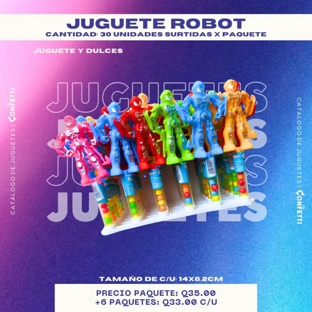 Jugiete con dulce Robot 30U.