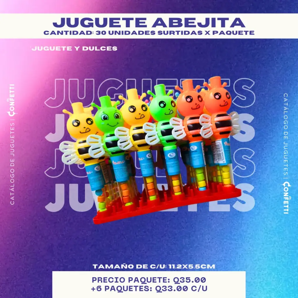Juguete con dulce Abejita 30U.