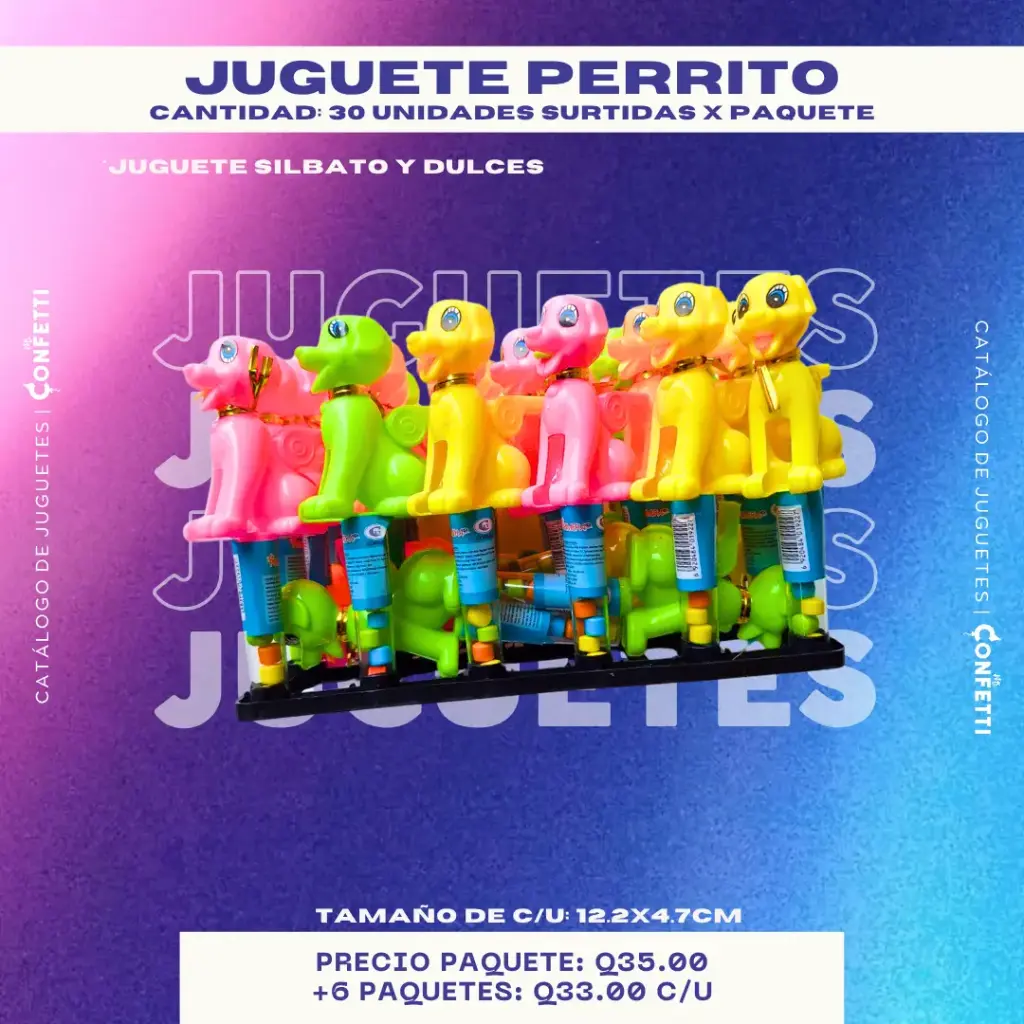 Juguete con dulces Perrito 30U.
