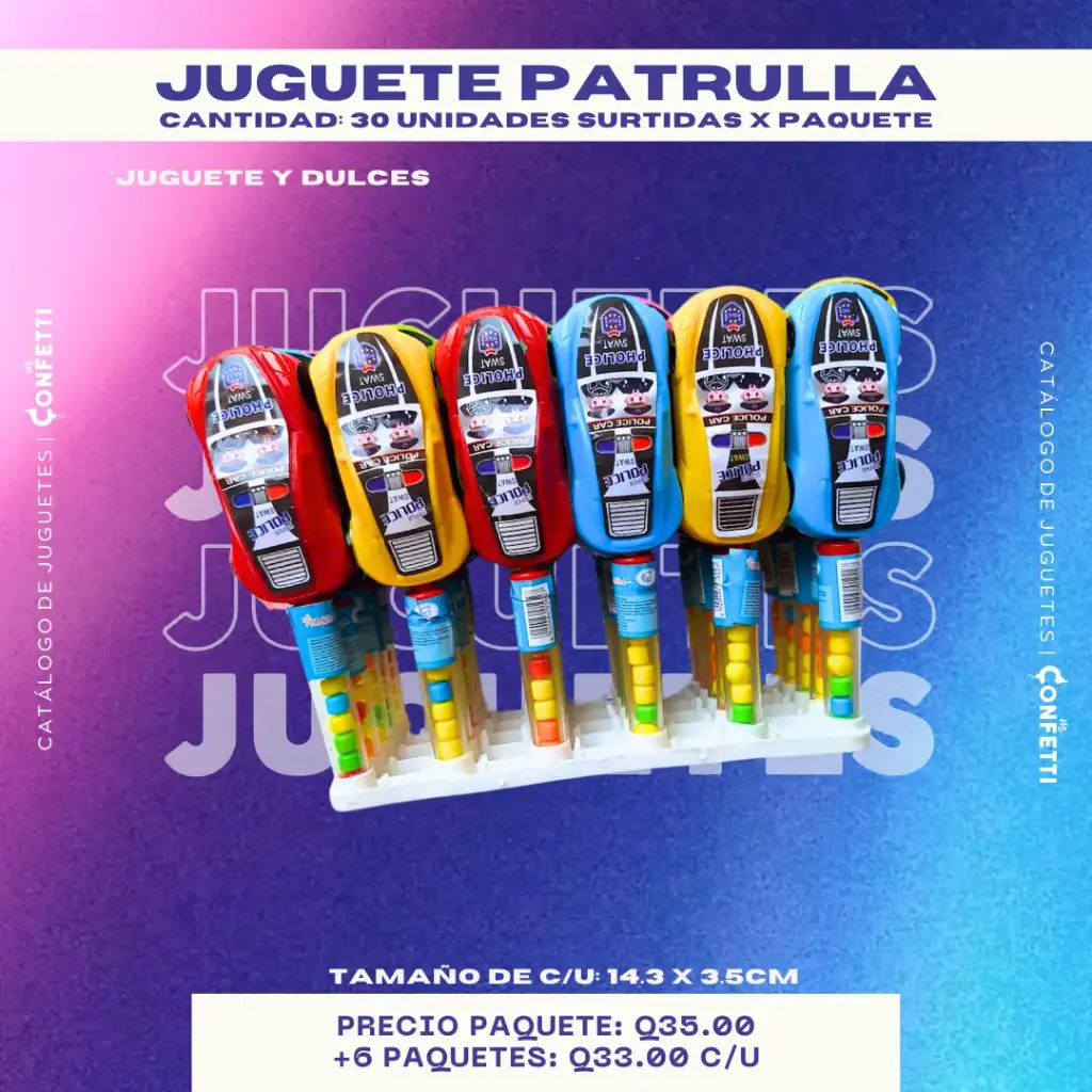 Juguete con dulce Patrulla 30U.