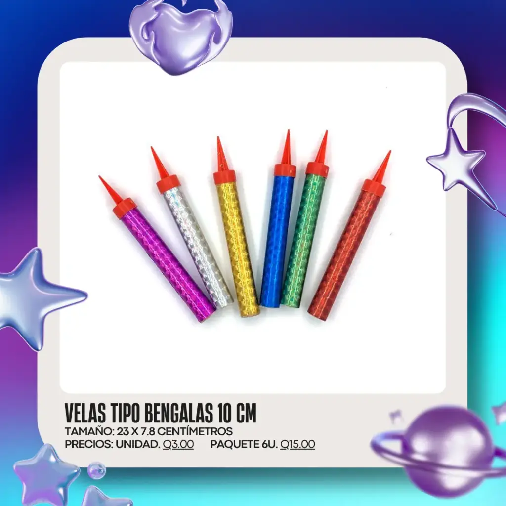 Velas tipo Bengalas 10 CM