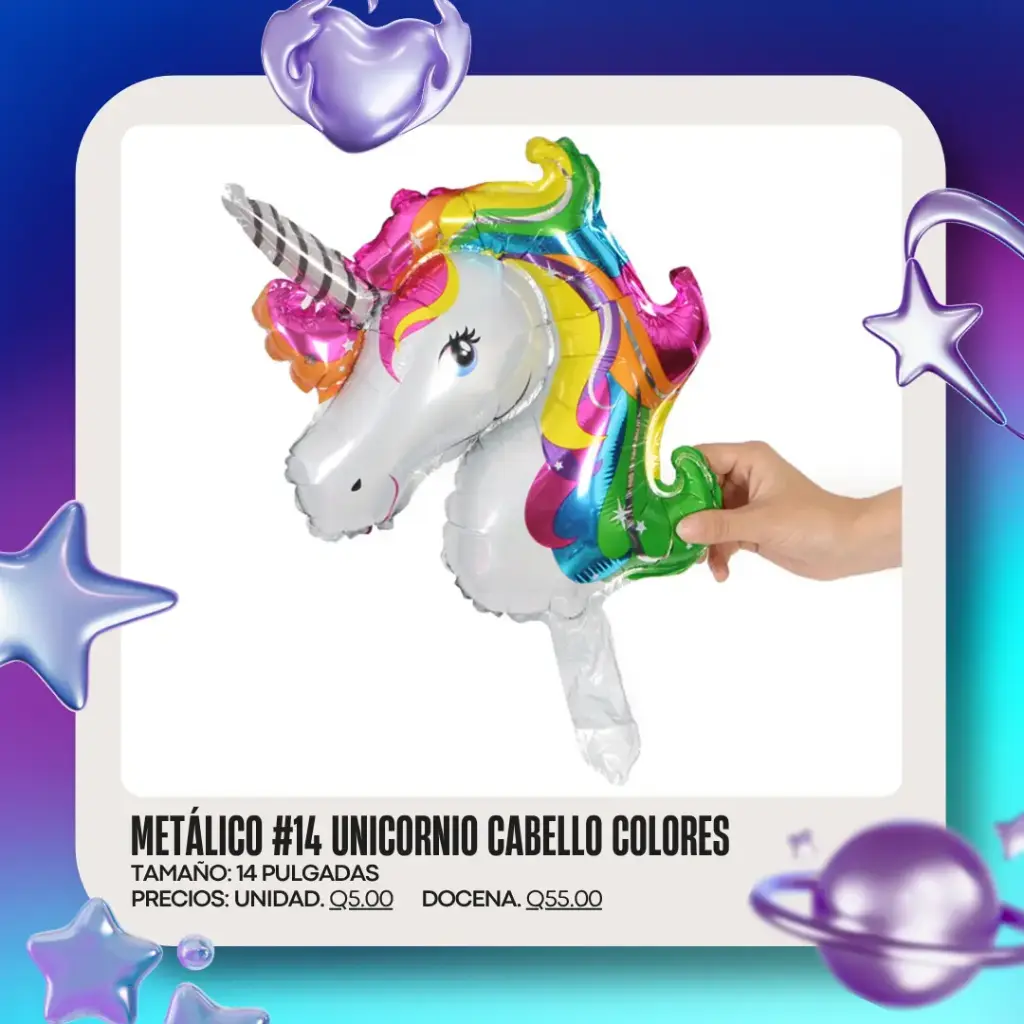Metálico #14 Unicornio pequeño