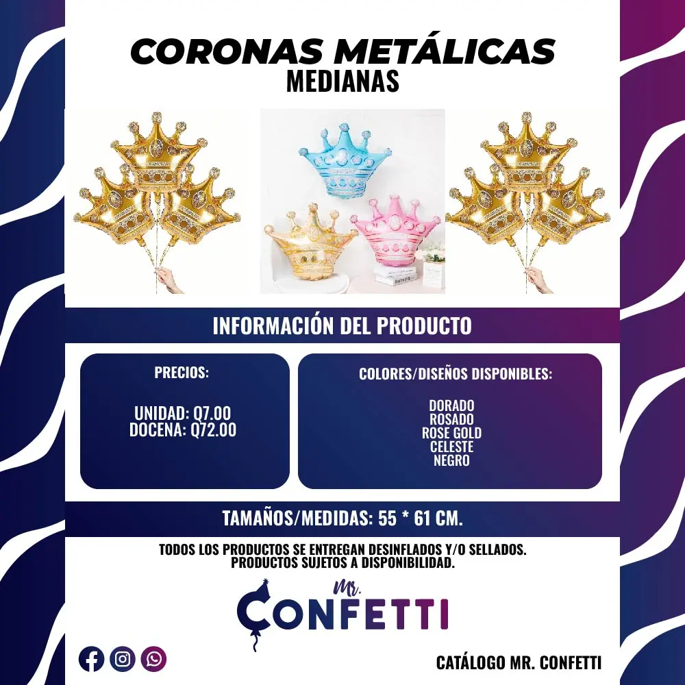 Metálicos de Coronas Medianas