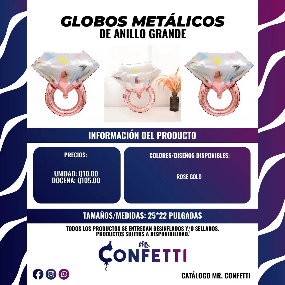 Metálico de Anillos Grandes