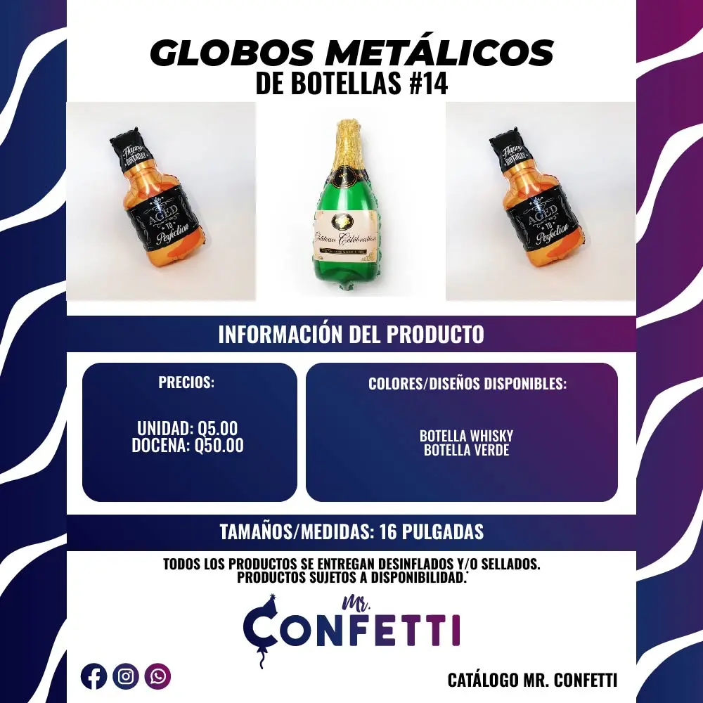 Metálicos #14 Botellas para celebraciones