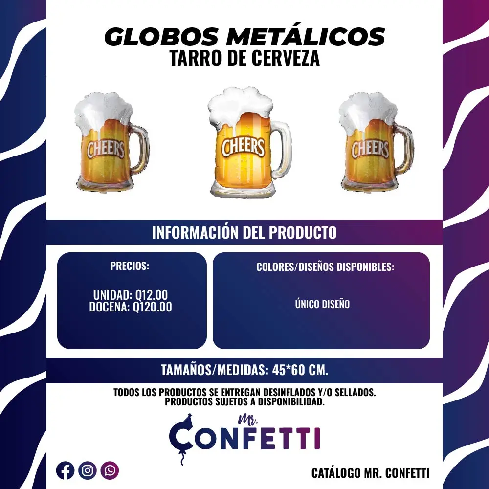 Metálicos de Tarro de Cerveza
