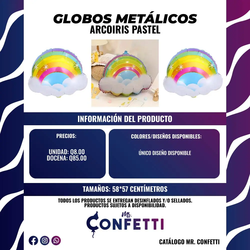 Metálicos de Arcoiris Pastel