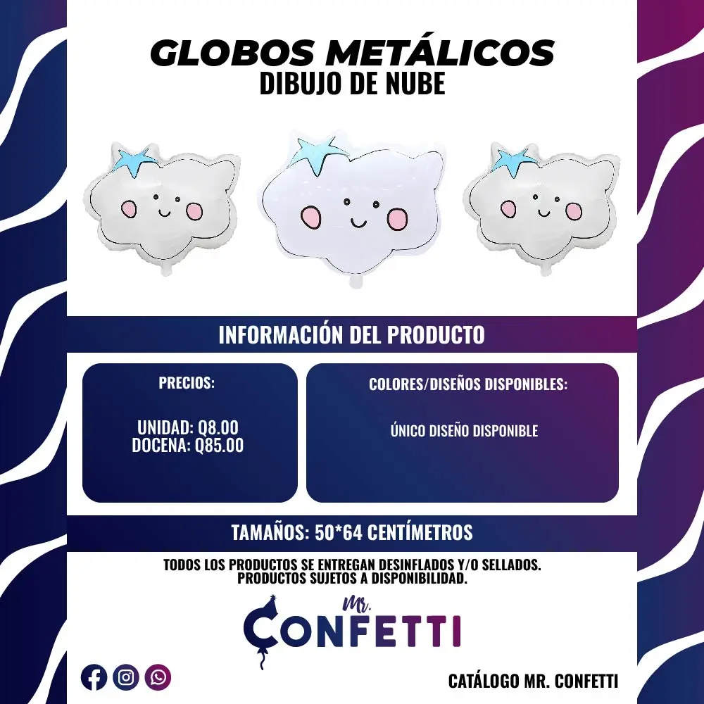 Metálicos de Dibujo de nube