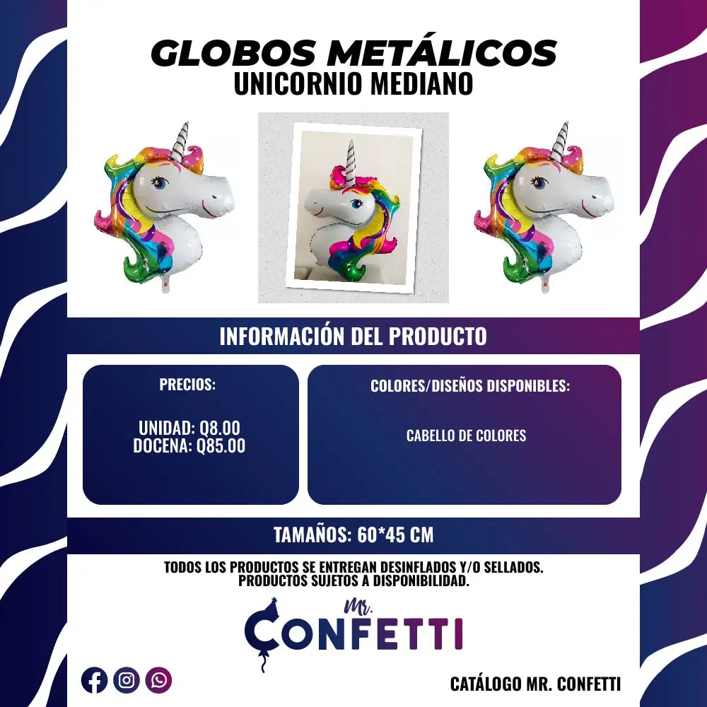 Metálicos de Unicornio Mediano