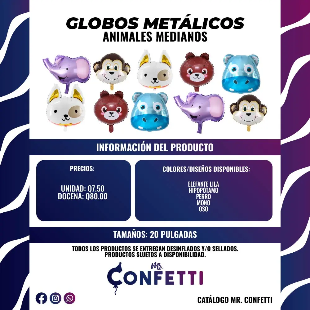 Metálicos de Animales Medianos