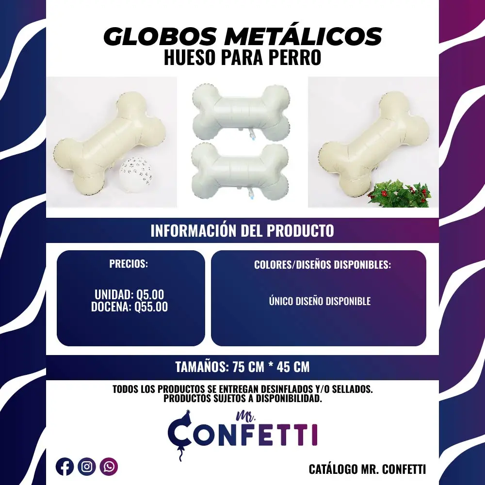 Metálicos de Hueso de Perro