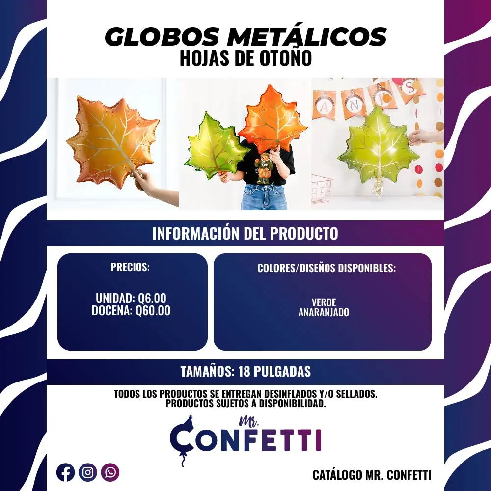 Metálicos de Hojas de Otoño