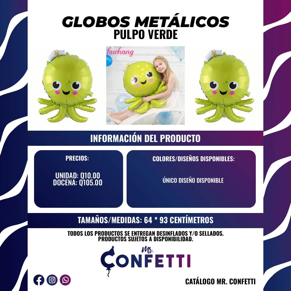 Metálicos de Pulpo Verde