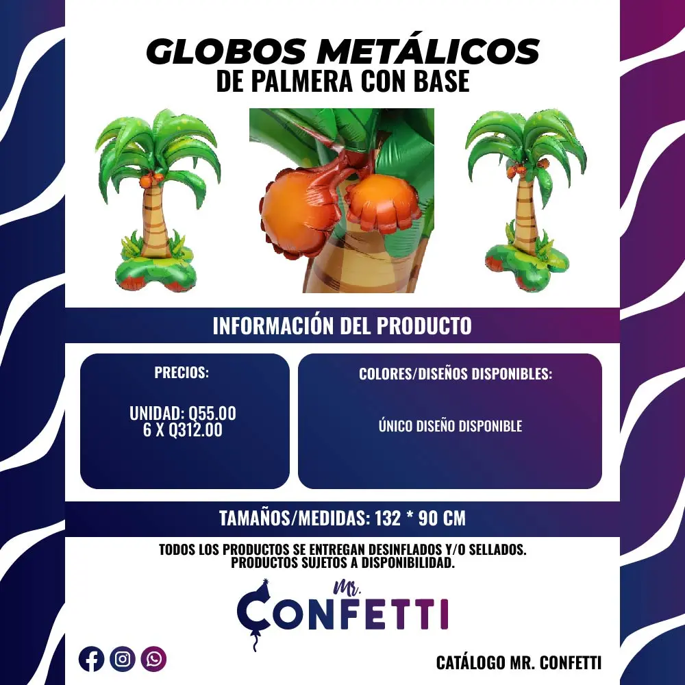 Metálicos de Palmera con base