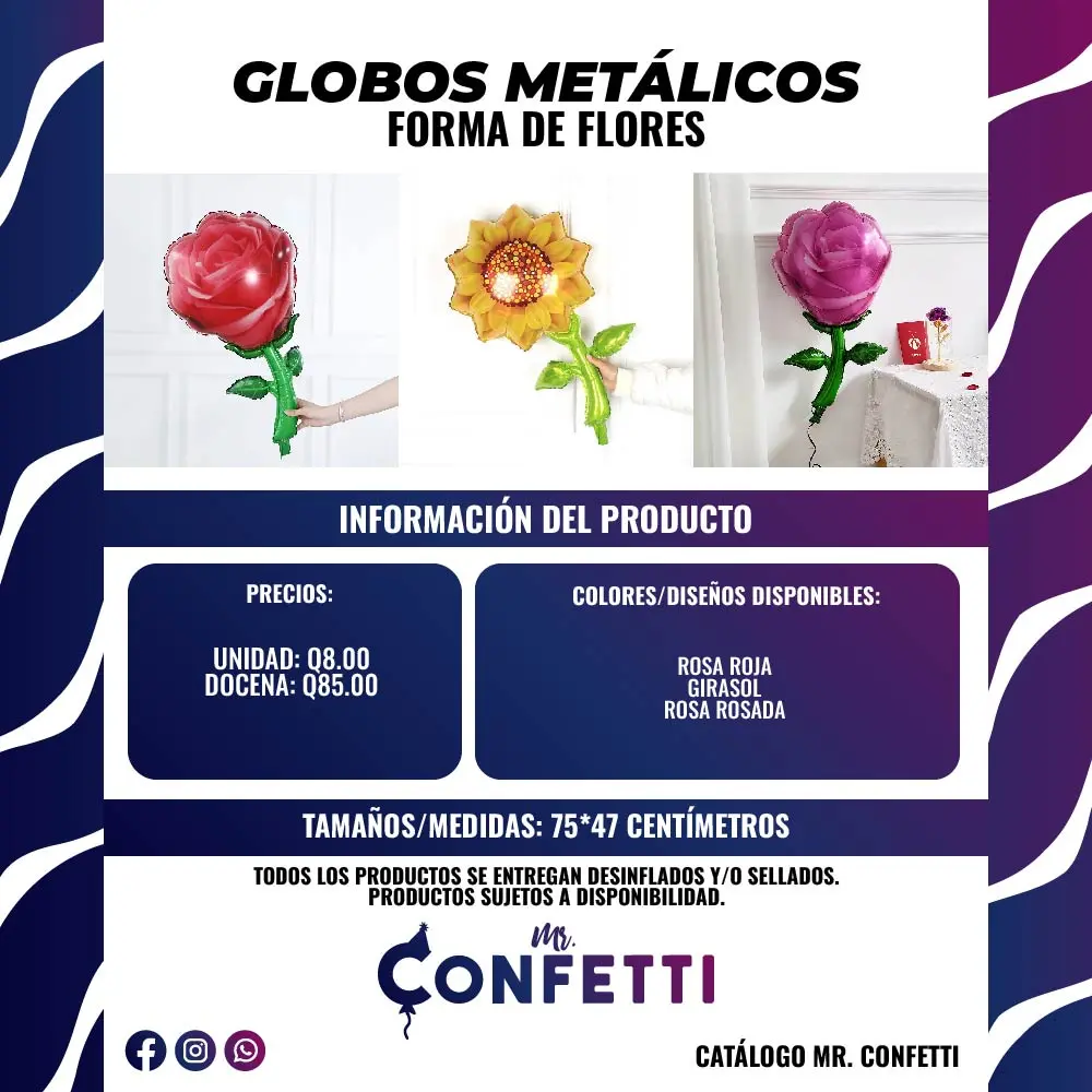 Metálicos de Rosas y Girasol