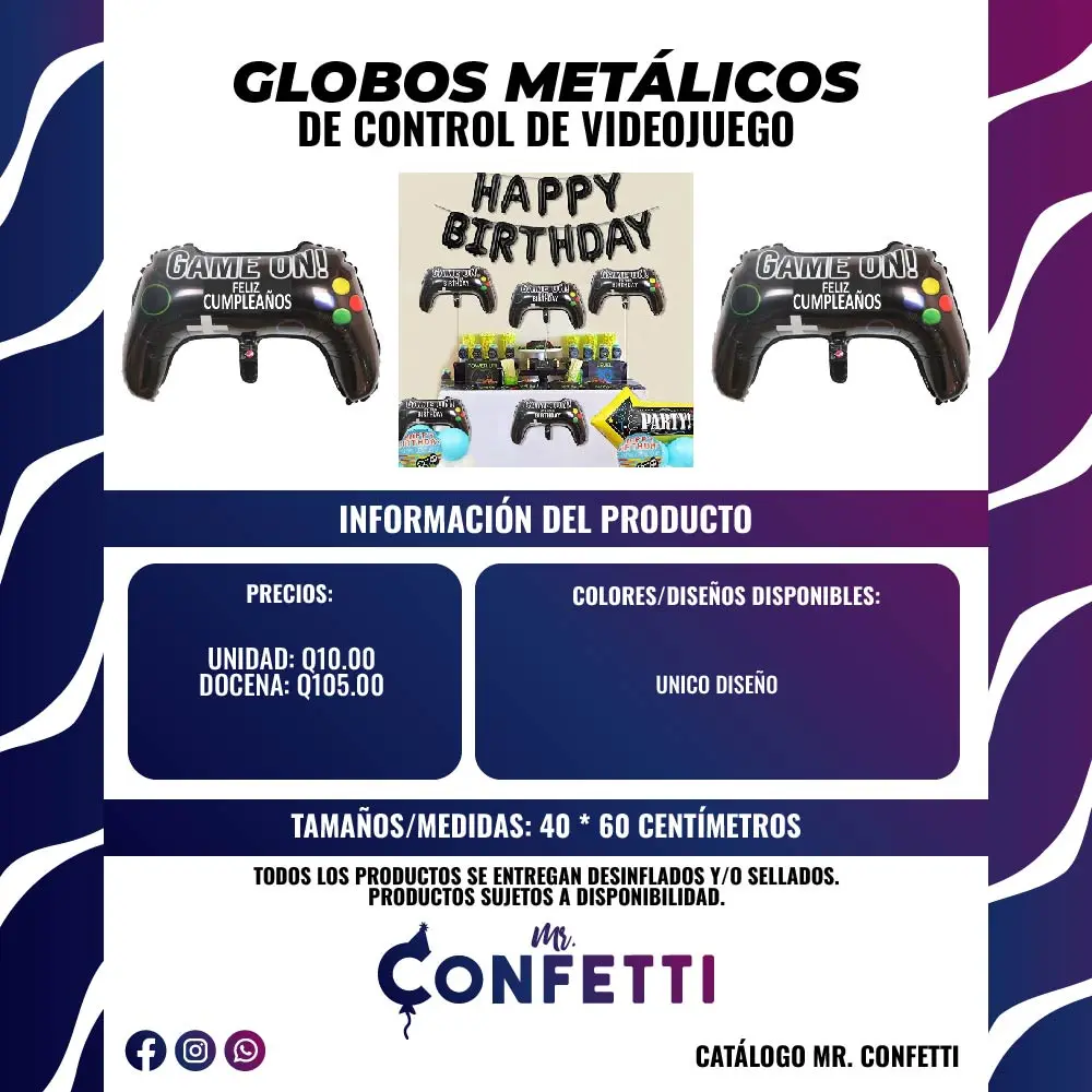 Metálicos Control de Videojuegos