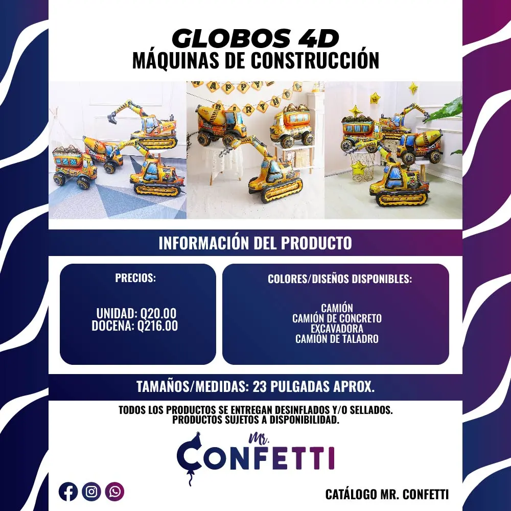 Metálicos 4D Máquinas de Construcción